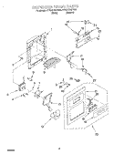 DISPENSER FRONT Diagram and Parts List for 4YED27DQFN03  Whirlpool Refrigerator