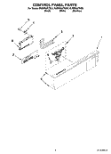CONTROL PANEL PARTS Diagram and Parts List for KUDW03CTSS2  KitchenAid Dishwasher