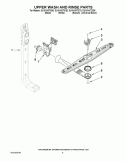 UPPER WASH AND RINSE PARTS Diagram and Parts List for DU1014XTXB0  Whirlpool Dishwasher