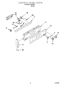 CONTROL PANEL PARTS Diagram and Parts List for RGE23301  Roper Range