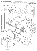 OVEN, LITERATURE Diagram and Parts List for KEBC208HBT1  KitchenAid Wall Oven