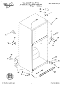CABINET Diagram and Parts List for ET18UMXGN00  Whirlpool Refrigerator