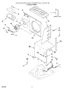 AIR FLOW AND CONTROL, LITERATURE Diagram and Parts List for DH600K0  Whirlpool Dehumidifier