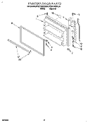 FREEZER DOOR Diagram and Parts List for KTRC18KDWH00  KitchenAid Refrigerator