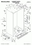 CABINET PARTS Diagram and Parts List for KSSC42FTS03  KitchenAid Refrigerator