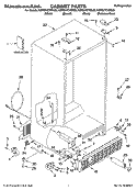 CABINET PARTS Diagram and Parts List for KSRS27CNSS00  KitchenAid Refrigerator