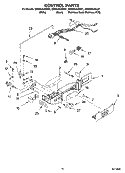 CONTROL PARTS Diagram and Parts List for GD5RHAXSS01  Whirlpool Refrigerator