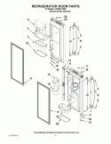 REFRIGERATOR DOOR PARTS Diagram and Parts List for KFIS25XVMS6  KitchenAid Refrigerator