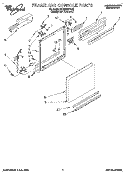 FRAME AND CONSOLE Diagram and Parts List for DU980QPDZ2  Whirlpool Dishwasher