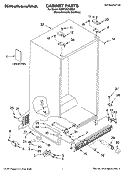 CABINET PARTS Diagram and Parts List for KSRY25CVMS01  KitchenAid Refrigerator