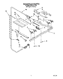 MANIFOLD Diagram and Parts List for 8SF302PSYQ0  Whirlpool Range
