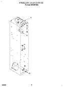 FREEZER LINER Diagram and Parts List for KSSS42DBW00  KitchenAid Refrigerator