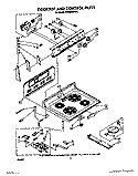 COOKTOP AND CONTROL, LIT/OPTIONAL Diagram and Parts List for RF366BXVN0  Whirlpool Range