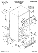 CABINET Diagram and Parts List for ET18SKRAW02  Whirlpool Refrigerator