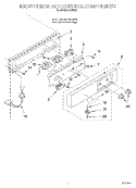 ESCUTCHEON AND CONTROL COMPONENTS Diagram and Parts List for ACS502  Whirlpool Ice Maker