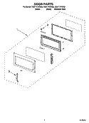 DOOR PARTS Diagram and Parts List for YMH1170XSQ0  Whirlpool Microwave