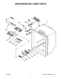 REFRIGERATOR LINER PARTS Diagram and Parts List for GX5FHTXVB08  Whirlpool Refrigerator