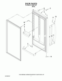 DOOR PARTS Diagram and Parts List for EV185NXTN01  Whirlpool Freezer