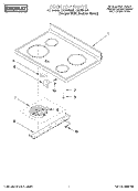 COOKTOP Diagram and Parts List for CES366HZ0  Whirlpool Range