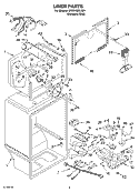 LINER PARTS Diagram and Parts List for GT2SHMXLS01  Whirlpool Refrigerator