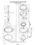 AGITATOR, BASKET, AND TUB Diagram and Parts List for LA5610XTN0  Whirlpool Washer