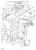 Part Location Diagram of 8318405 Whirlpool PANEL-REAR
