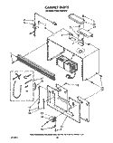 CABINET Diagram and Parts List for KHMC106WAL0  KitchenAid Microwave