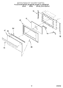 MICROWAVE DOOR Diagram and Parts List for GSC308PJQ2  Whirlpool Microwave Oven Combo
