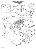UPPER UNIT PARTS Diagram and Parts List for KSSO42QMB03  KitchenAid Refrigerator