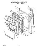 REFRIGERATOR DOOR Diagram and Parts List for KTRC20KAWH01  Whirlpool Refrigerator