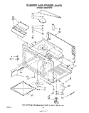 CABINET AND STIRRER Diagram and Parts List for RM955PXPW1  Whirlpool Microwave Oven Combo