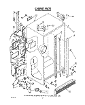 CABINET Diagram and Parts List for KSRS22DWAL02  KitchenAid Refrigerator