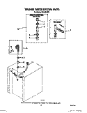 WASHER WATER SYSTEM Diagram and Parts List for LT5100XVW0  Whirlpool Washer Dryer Combo
