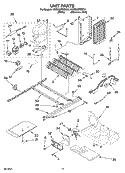 UNIT PARTS Diagram and Parts List for KSRX22FSWH01  KitchenAid Refrigerator