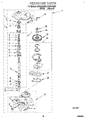GEARCASE Diagram and Parts List for LPR6244AW0  Whirlpool Washer