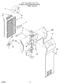 AIRFLOW Diagram and Parts List for RS22AQXFW00  Roper Refrigerator