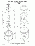 AGITATOR, BASKET AND TUB PARTS Diagram and Parts List for CAM2752TQ3  Whirlpool Washer