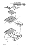SHELF Diagram and Parts List for 8ET18NKYXW01  Whirlpool Refrigerator