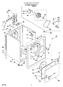 SECTION Diagram and Parts List for LER2614EW1  Whirlpool Dryer