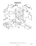 FRAME Diagram and Parts List for 4KUCC151T1  KitchenAid Trash Compactor
