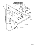 SECTION Diagram and Parts List for FGP310YL1  Roper Range