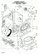 CABINET PARTS Diagram and Parts List for 7MWG66705WT0  Whirlpool Dryer