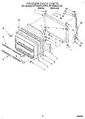 FREEZER DOOR Diagram and Parts List for RT18BMXAW00  Roper Refrigerator