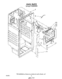 LINER Diagram and Parts List for TT16CKXWN00  Whirlpool Refrigerator