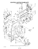 CONTROLS AND REAR PANEL Diagram and Parts List for LA7980XSW0  Whirlpool Washer