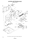 AIR FLOW AND CONTROL Diagram and Parts List for AR1000XT0  Whirlpool Air Conditioner