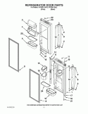 REFRIGERATOR DOOR PARTS Diagram and Parts List for KFIS25XVBL2  KitchenAid Refrigerator