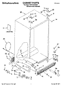 CABINET PARTS Diagram and Parts List for KSRY25CRMS00  KitchenAid Refrigerator