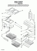 SHELF PARTS, OPTIONAL PARTS Diagram and Parts List for IX5HHEXVS00  Whirlpool Refrigerator