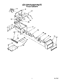 ICE CONTAINER Diagram and Parts List for 4KSRF36DTX2  KitchenAid Refrigerator